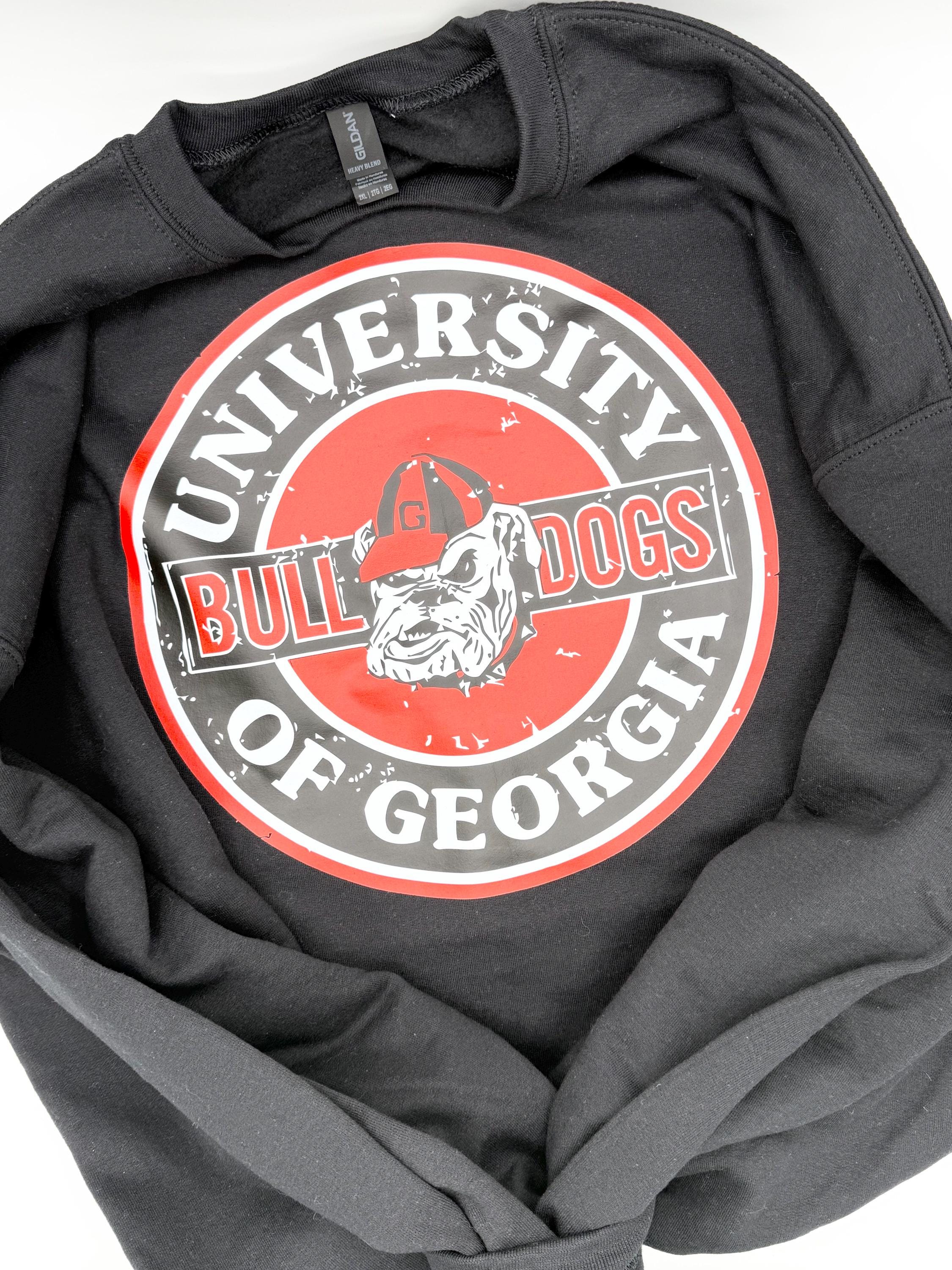 University of Georgia Sweatshirt, UGA Bulldogs Crewneck, Vintage Georgia Football, Gruff Bulldog Graphic, Retro Gameday Apparel, Unisex